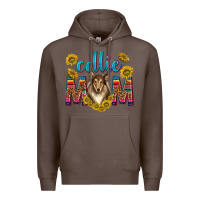 Coffee western collie mom Premium Hoodie - texasbilliewilder