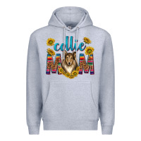 Heather Grey western collie mom Premium Hoodie - texasbilliewilder
