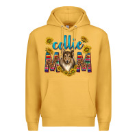 Mustard western collie mom Premium Hoodie - texasbilliewilder