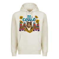 Oatmeal Heather western collie mom Premium Hoodie - texasbilliewilder
