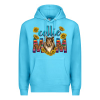 Ocean Blue western collie mom Premium Hoodie - texasbilliewilder