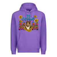 Purple western collie mom Premium Hoodie - texasbilliewilder