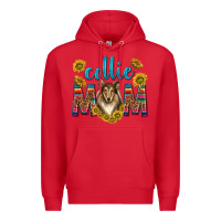 Red western collie mom Premium Hoodie - texasbilliewilder