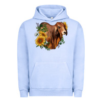 Pigment Grape Ice brahman bull with sunflowers Urban Hoodie - RanaPortraitStore