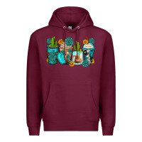 Burgundy gemstone coffee cups Premium Hoodie - Zillion Design Studio