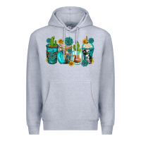 Heather Grey gemstone coffee cups Premium Hoodie - Zillion Design Studio