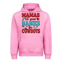 Fuchsia Pink mamas let your babies be cowboys Urban Hoodie - texasbilliewilder