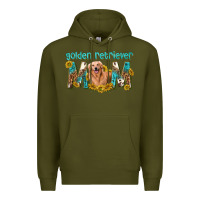 Army Green western golden retriever mom Premium Hoodie - texasbilliewilder