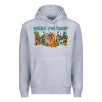 Heather Grey western golden retriever mom Premium Hoodie - texasbilliewilder