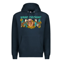 Navy western golden retriever mom Premium Hoodie - texasbilliewilder