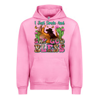 Fuchsia Pink i just smile and say god bless Urban Hoodie - Zillion Design Studio