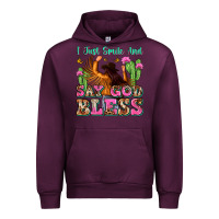 Mauve Wine i just smile and say god bless Urban Hoodie - Zillion Design Studio