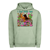 Pigment Oil Green i just smile and say god bless Urban Hoodie - Zillion Design Studio