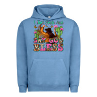 Pigment Pebble Blue i just smile and say god bless Urban Hoodie - Zillion Design Studio