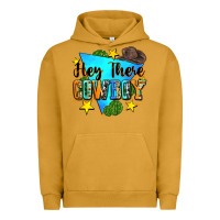 Pigment Peanut Butter hey there cowboy Urban Hoodie - Zillion Design Studio