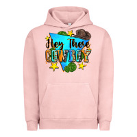 Pigment Salmon hey there cowboy Urban Hoodie - Zillion Design Studio