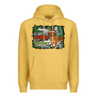 Antique Gold merry and bright  dachshund with farm Premium Hoodie - RanaPortraitStore