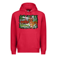 Cardinal merry and bright  dachshund with farm Premium Hoodie - RanaPortraitStore