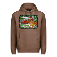 Chestnut merry and bright  dachshund with farm Premium Hoodie - RanaPortraitStore