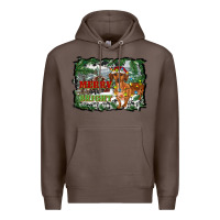 Coffee merry and bright  dachshund with farm Premium Hoodie - RanaPortraitStore