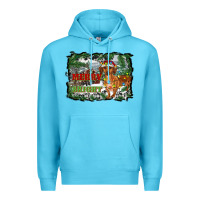 Ocean Blue merry and bright  dachshund with farm Premium Hoodie - RanaPortraitStore