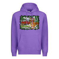 Purple merry and bright  dachshund with farm Premium Hoodie - RanaPortraitStore