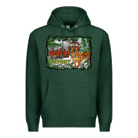 Sports Green merry and bright  dachshund with farm Premium Hoodie - RanaPortraitStore