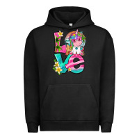 Pigment Black love summer unicorn Urban Hoodie - texasbilliewilder