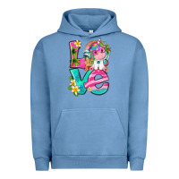 Pigment Pebble Blue love summer unicorn Urban Hoodie - texasbilliewilder