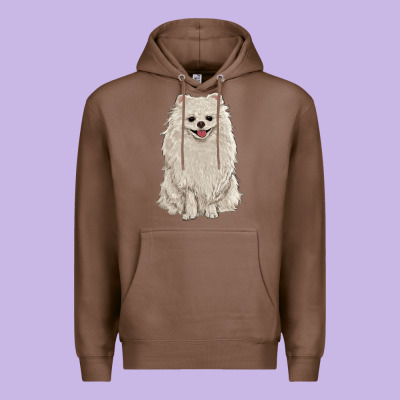 White Pomeranian Premium Hoodie Designed By Ranaportraitstore