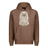 Chestnut white pomeranian Premium Hoodie - RanaPortraitStore