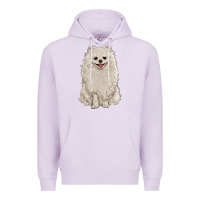 Lilac white pomeranian Premium Hoodie - RanaPortraitStore