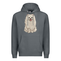 Rock white pomeranian Premium Hoodie - RanaPortraitStore