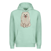 Seafoam white pomeranian Premium Hoodie - RanaPortraitStore