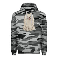 Slate Camo white pomeranian Premium Hoodie - RanaPortraitStore