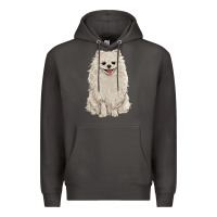 Smoke white pomeranian Premium Hoodie - RanaPortraitStore