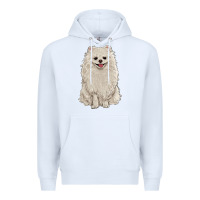White white pomeranian Premium Hoodie - RanaPortraitStore
