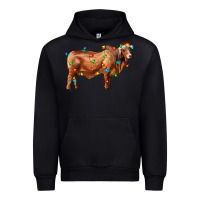 Black brahman bull with christmas lights Urban Hoodie - RanaPortraitStore