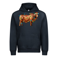 Navy brahman bull with christmas lights Urban Hoodie - RanaPortraitStore