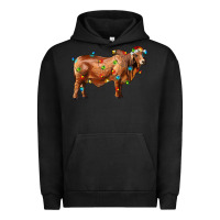 Pigment Black brahman bull with christmas lights Urban Hoodie - RanaPortraitStore