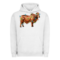 Pigment Lunar Rock brahman bull with christmas lights Urban Hoodie - RanaPortraitStore