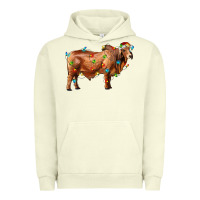Pigment Pistachio brahman bull with christmas lights Urban Hoodie - RanaPortraitStore