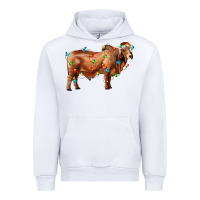 White brahman bull with christmas lights Urban Hoodie - RanaPortraitStore