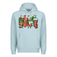 Blue Mist cowgirl coffee cups Premium Hoodie - Zillion Design Studio