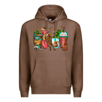 Chestnut cowgirl coffee cups Premium Hoodie - Zillion Design Studio