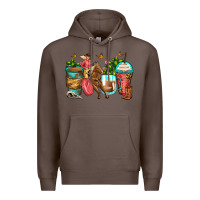 Coffee cowgirl coffee cups Premium Hoodie - Zillion Design Studio