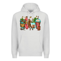 Dove Grey cowgirl coffee cups Premium Hoodie - Zillion Design Studio