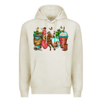 Oatmeal Heather cowgirl coffee cups Premium Hoodie - Zillion Design Studio