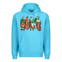 Ocean Blue cowgirl coffee cups Premium Hoodie - Zillion Design Studio