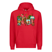 Red cowgirl coffee cups Premium Hoodie - Zillion Design Studio